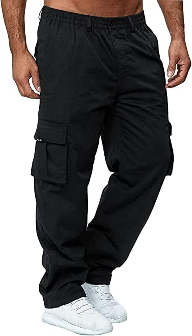 AIFARLD Store Men's Cargo Pants with Pockets Cotton Hiking Sweatpants Casual Athletic Jogger Sports Outdoor Trousers Relaxed Fit - Image 1